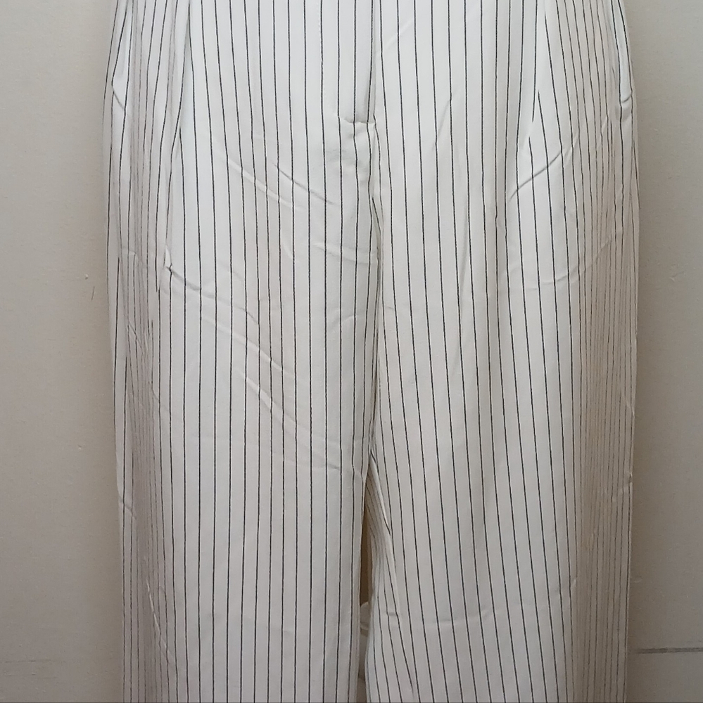 Forever 21 White Pinstripe Wide-Leg Pants – Size XL – NWT - Picture 12 of 13